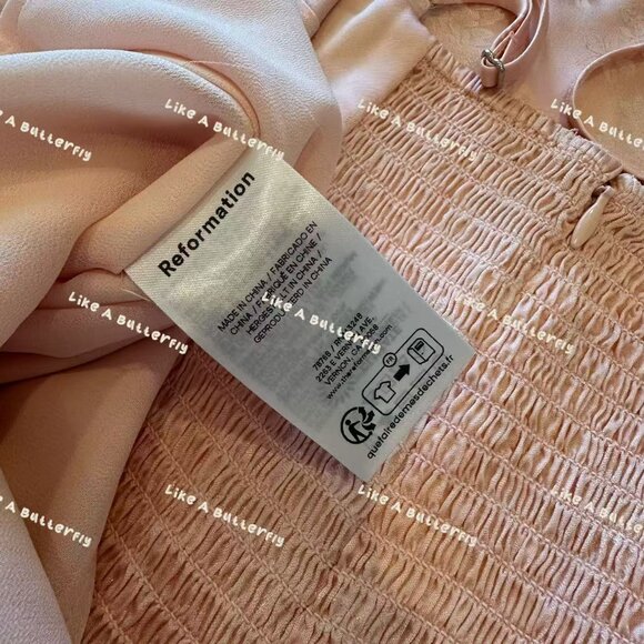 Reformation Frankie Silk Dress - Pink - Picture 12 of 13